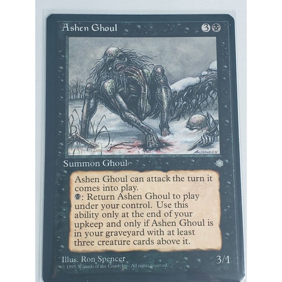Ashen Ghoul Ice Age 1995 MTG Black Creature Old Border Vintage Card - Picture 10 of 10